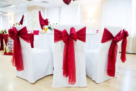 Chairs with Red Ribbon